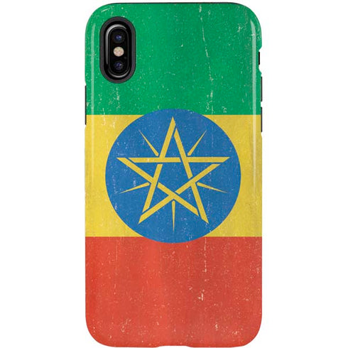 Ethiopia Flag Distressed iPhone X Pro Case